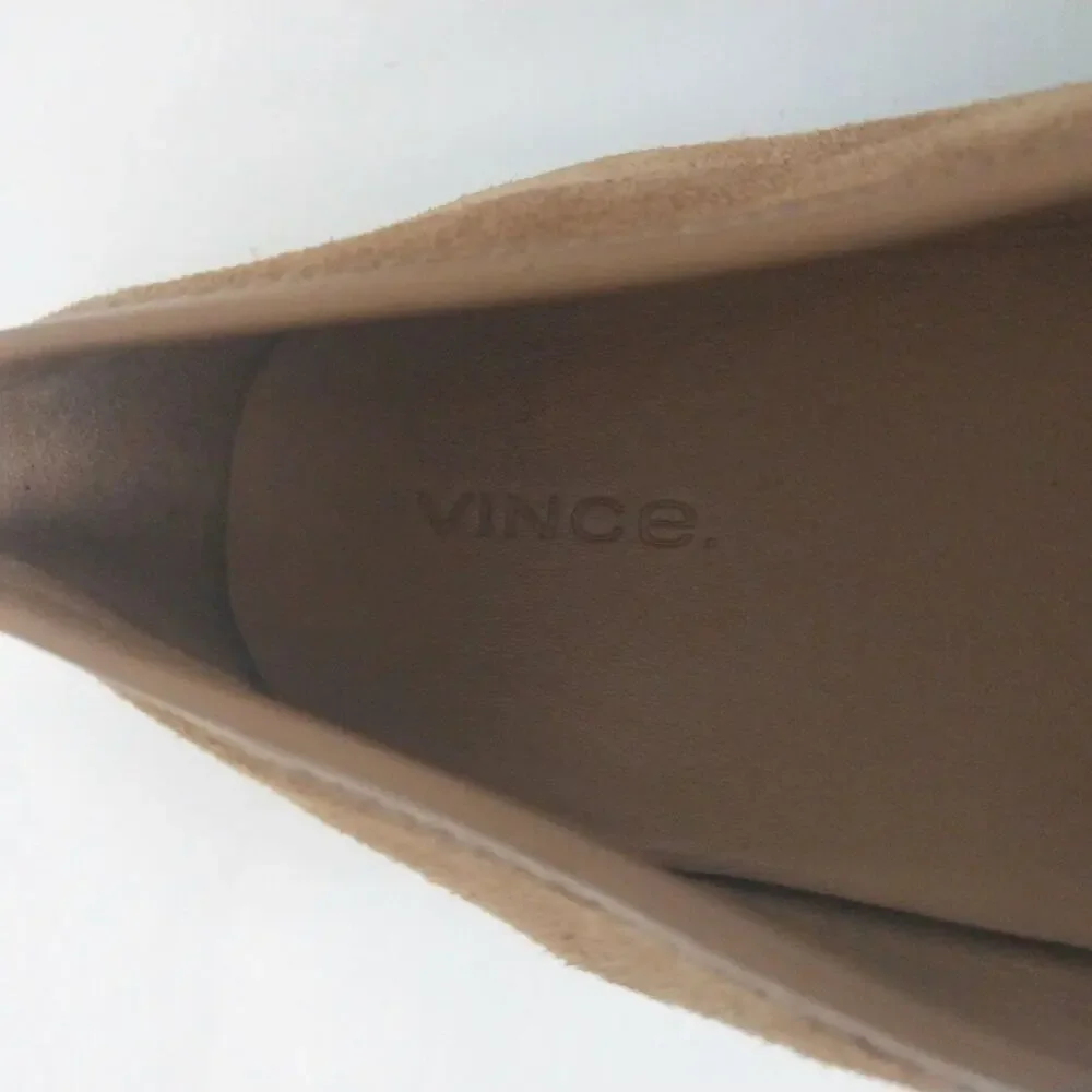 Vince Tan Suede Loafers slip on minimalist 10